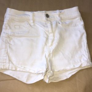 White jean shorts